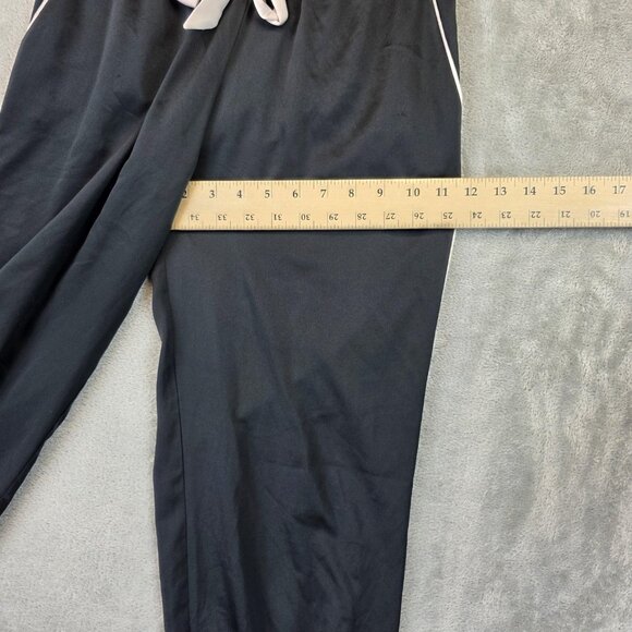 Victoria's Secret Jogger Pants Womens XS Black White Piping Heart Patch Lounge - Picture 6 of 13